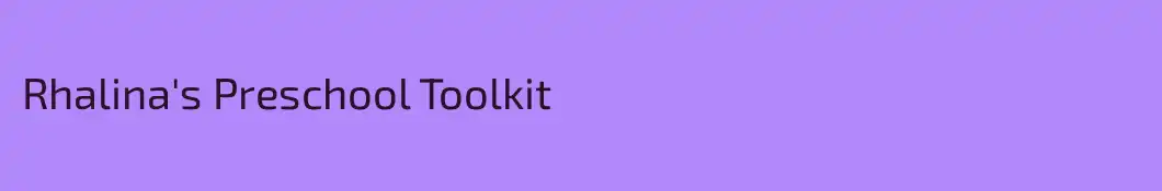 Rhalina's Preschool Toolkit